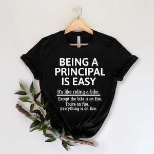 Att vara rektor är lätt, rektor-T-shirt, rolig rektor-T-shirt, rektorliv-T-shirt, rektorpresenter, julklappar