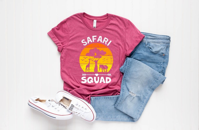 Safari Squad T-Shirt, Safari Trip T-Shirt, Wild Life Lover Tees, African Safari T-Shirts, Zoo Shirt, Vacation Shirts, Wild Animal Lover Tee image 5