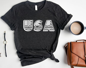 USA American Flag Shirt, America Vibes Shirt, Fourth of July Shirts, Patriotic T-Shirts, July 4th Shirts, Family Matching Shirt