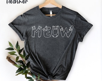 Camiseta "Meow Cat Lover": Camiseta suave con estampado de animales