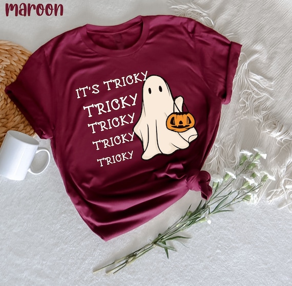 It's Tricky Shirt, It's Tricky Tee, Trick or Treat shirt, Halloween shirt, Halloween Funny Shirt, Ghost Trick or Treat , Cute Halloween Top