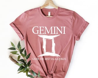 Camiseta de Géminis, ropa de Géminis, camiseta de astrología, camiseta del zodiaco de Géminis, cumpleaños, camisa de niña de Géminis, camisa de signo de Géminis, regalos del zodiaco