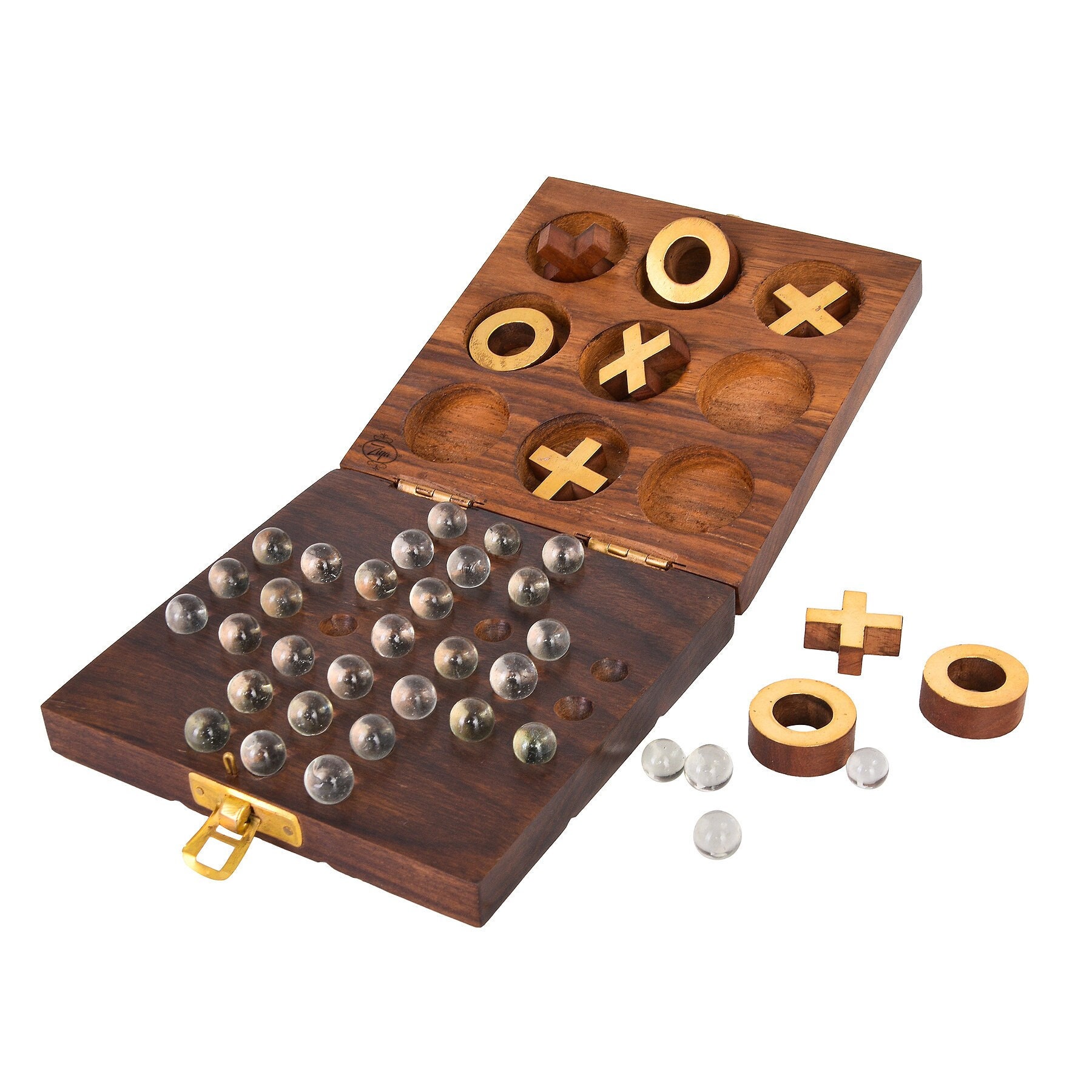 Buy Online Winmaarc Handmade Wooden Peg Solitaire Board Game, Mini Teaser  Board Games -  577693