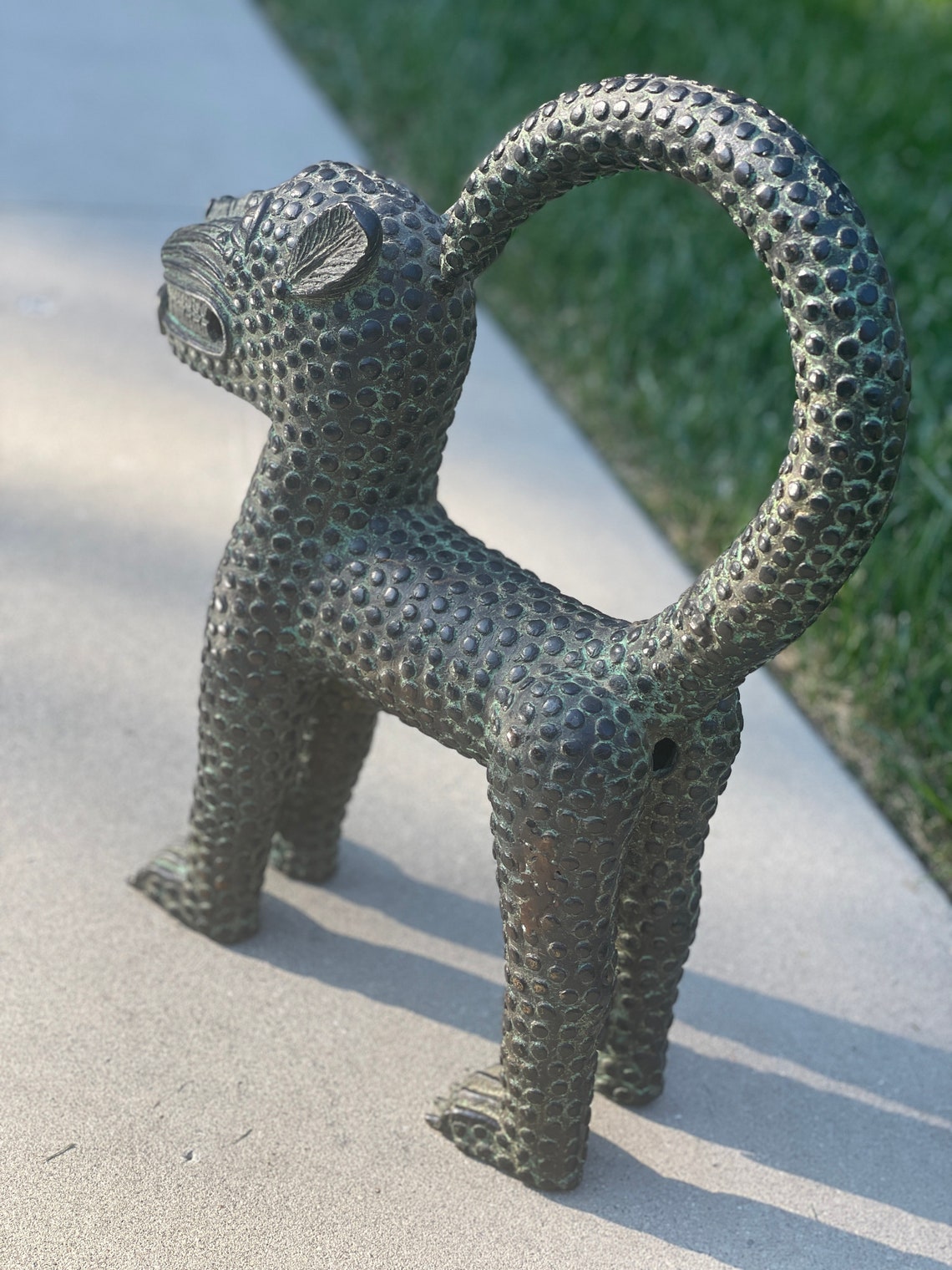 Mini Benin Bronze Metal Leopard Figurine