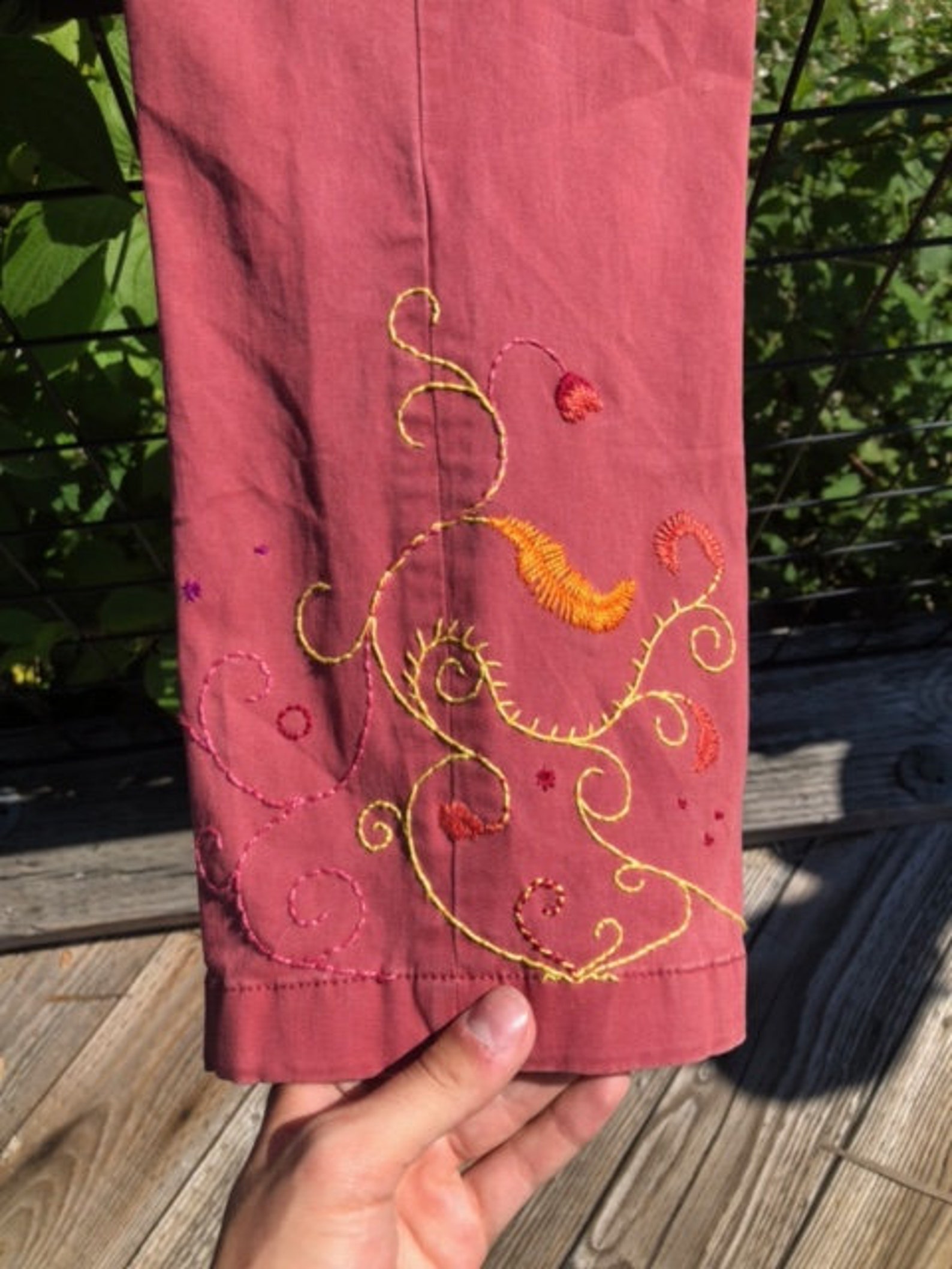 Custom Embroidered Pants Etsy