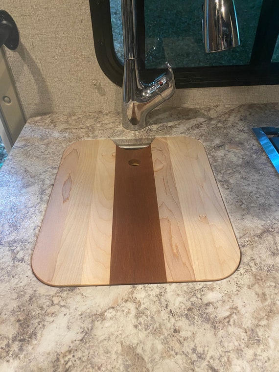 Custom RV Camper Over the Sink Cover Cutting Board. 
