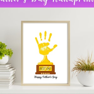 Father’s Day Handprint Craft Father’s Day Handprint Art Father’s Day Craft Activities Handprint Keepsake Art Gift For Dad Dad Keepsake