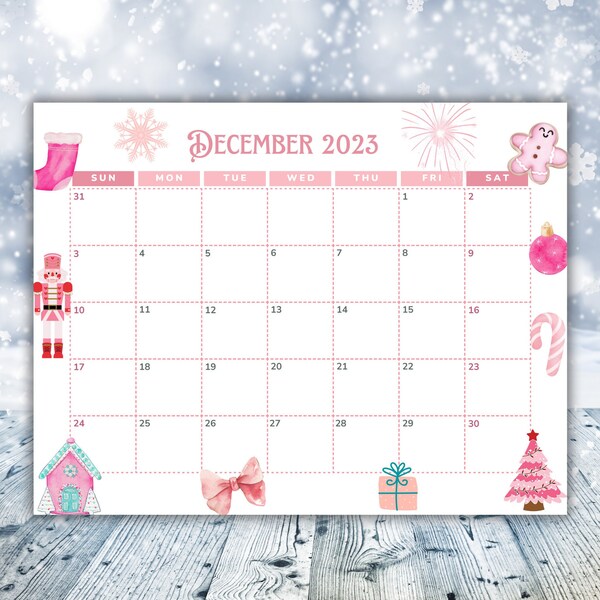 2023 Fillable Calendar Etsy