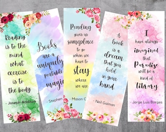 Reading Quotes for Bookmarks Unique Book Accessories Book Lover Bookish Gift Reading Tracker
