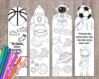 Coloring Bookmarks Printable Coloring Bookmarks Kids Classroom Activity Student Bookmarks Kids Craft Boys Bookmarks Set of 5