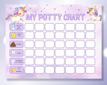 Printable Kids Potty Chart for Girls Potty Chart Princess Toddler Potty ...