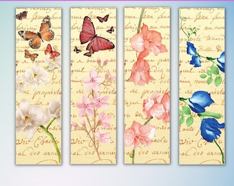 Butterfly Bookmarks Flower Bookish for Women Nature Book Lover Accessory Gift