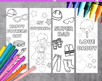 Presente de Dia dos Pais Marcador de Dia dos Pais para Imprimir Marcadores de Colorir para o Dia dos Pais Marcadores de Colorir para Imprimir para Crianças