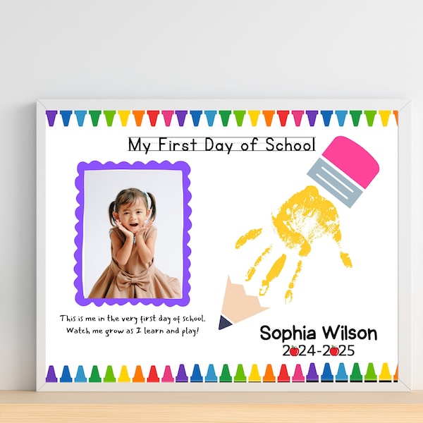 My First Day of School Template Etsy