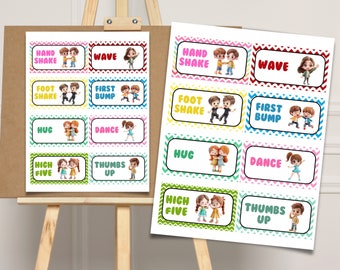 Classroom Greetings Poster Morning Greeting for Students Fun Morning Greeting Choice Printable Chart Bright Tropical Vibes Classroom Decor