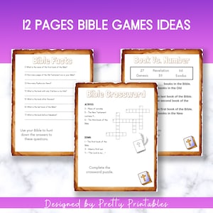 Printable Bible Games for Kids Bible Trivia Game Bible Facts - Etsy