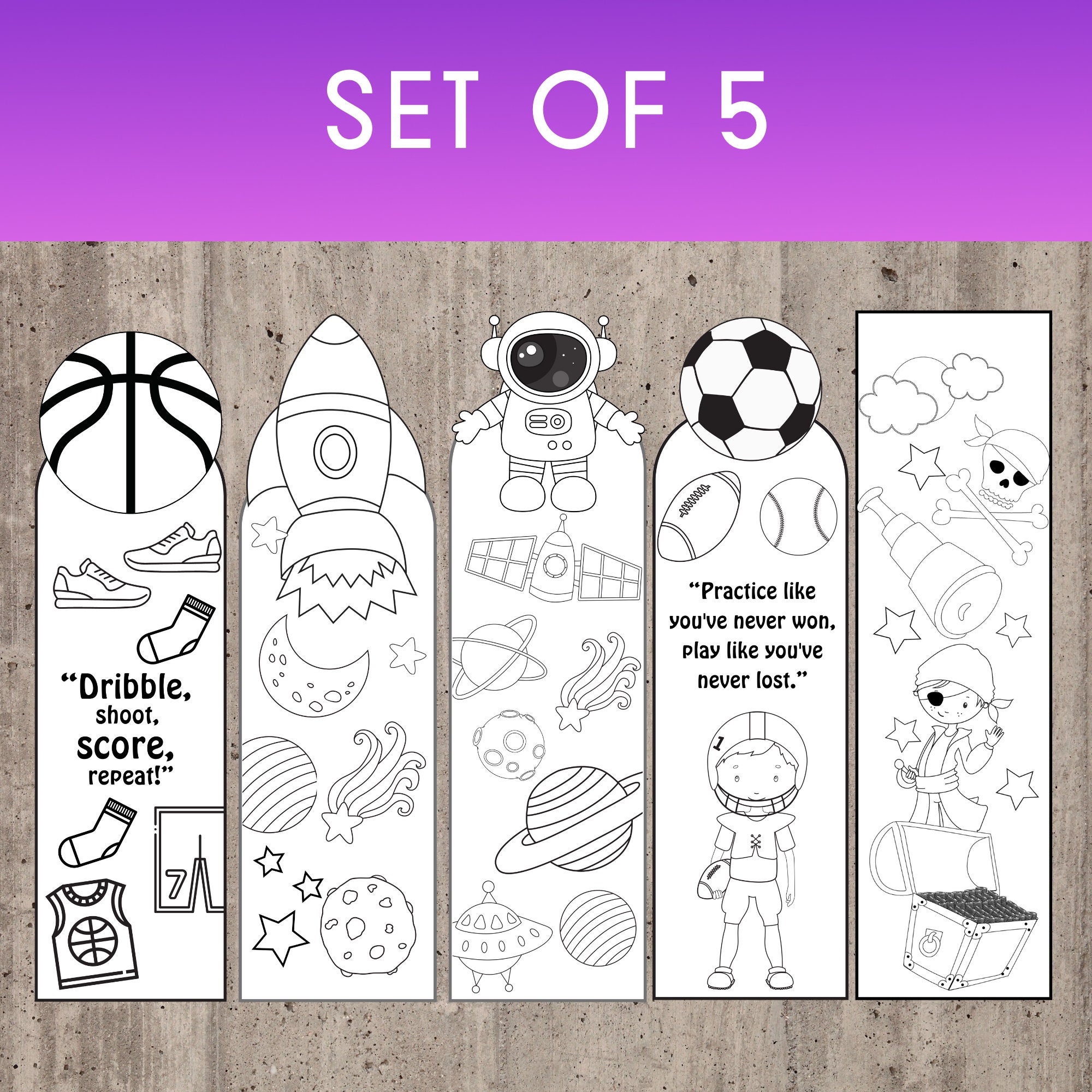 Coloring Bookmarks Printable Coloring Bookmarks Kids Classroom Activity ...