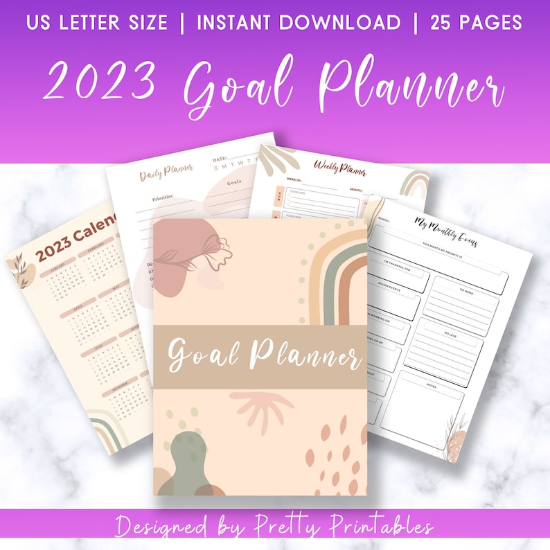 2023 Goal Planner Goal Setting Worksheet Productivity - Etsy Australia