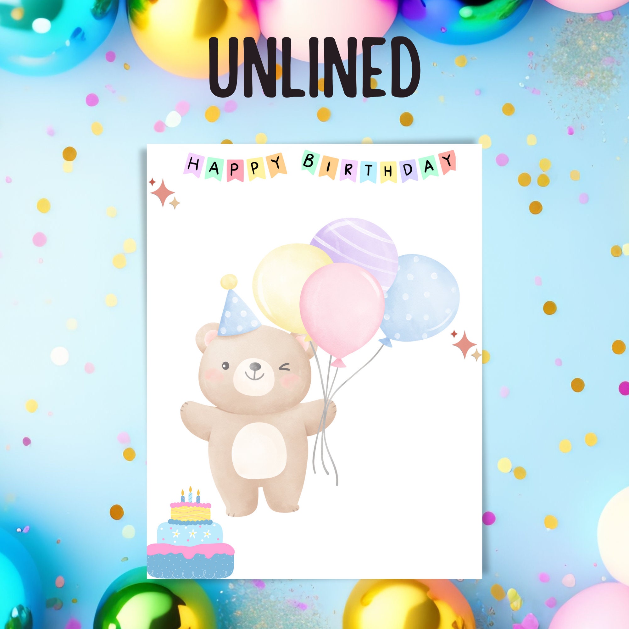 Happy Birthday Stationary Printable Birthday Stationery Birthday ...