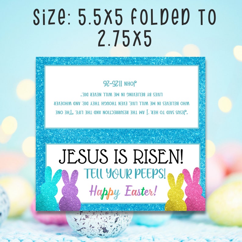 Jesus is Risen Tell Your Peeps Happy Easter Peeps Topper He is Risen