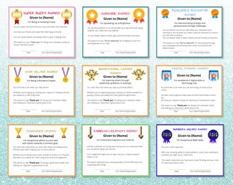 Class Certificate Awards Personalize Printable Graduation K-5 Elementary Award Custom Student End of Term Class Certificate Christmas Award