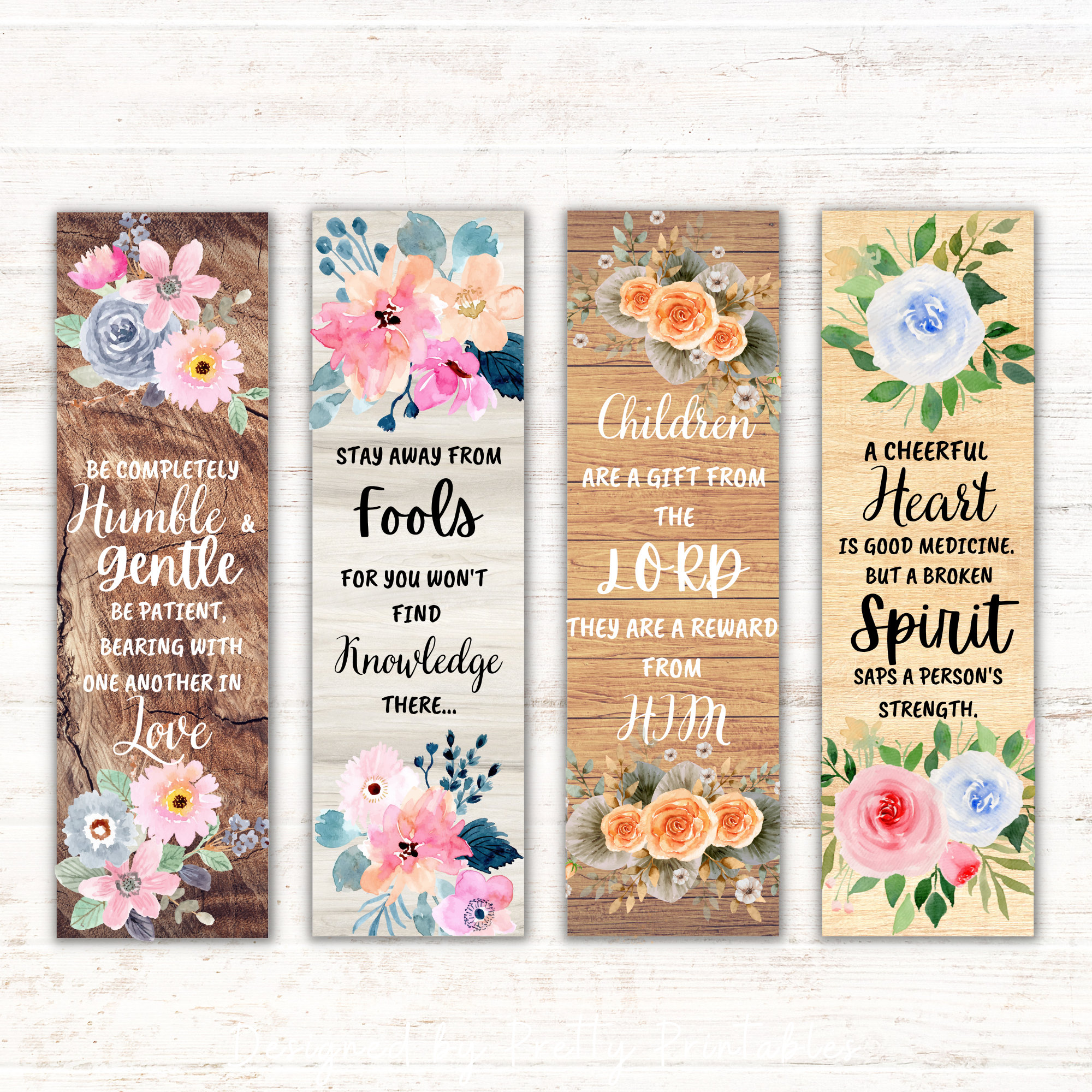 Bible Verse Bookmarks Printable Christian Bookmarks Bible Quotes ...