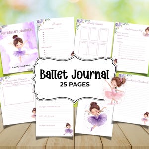 Dance Gift for Girls Ballet Journal Dance Journal Ballerina Dancer Printable Gifts Kids Ballet Notebook Planner Dance Recital Girls Gift