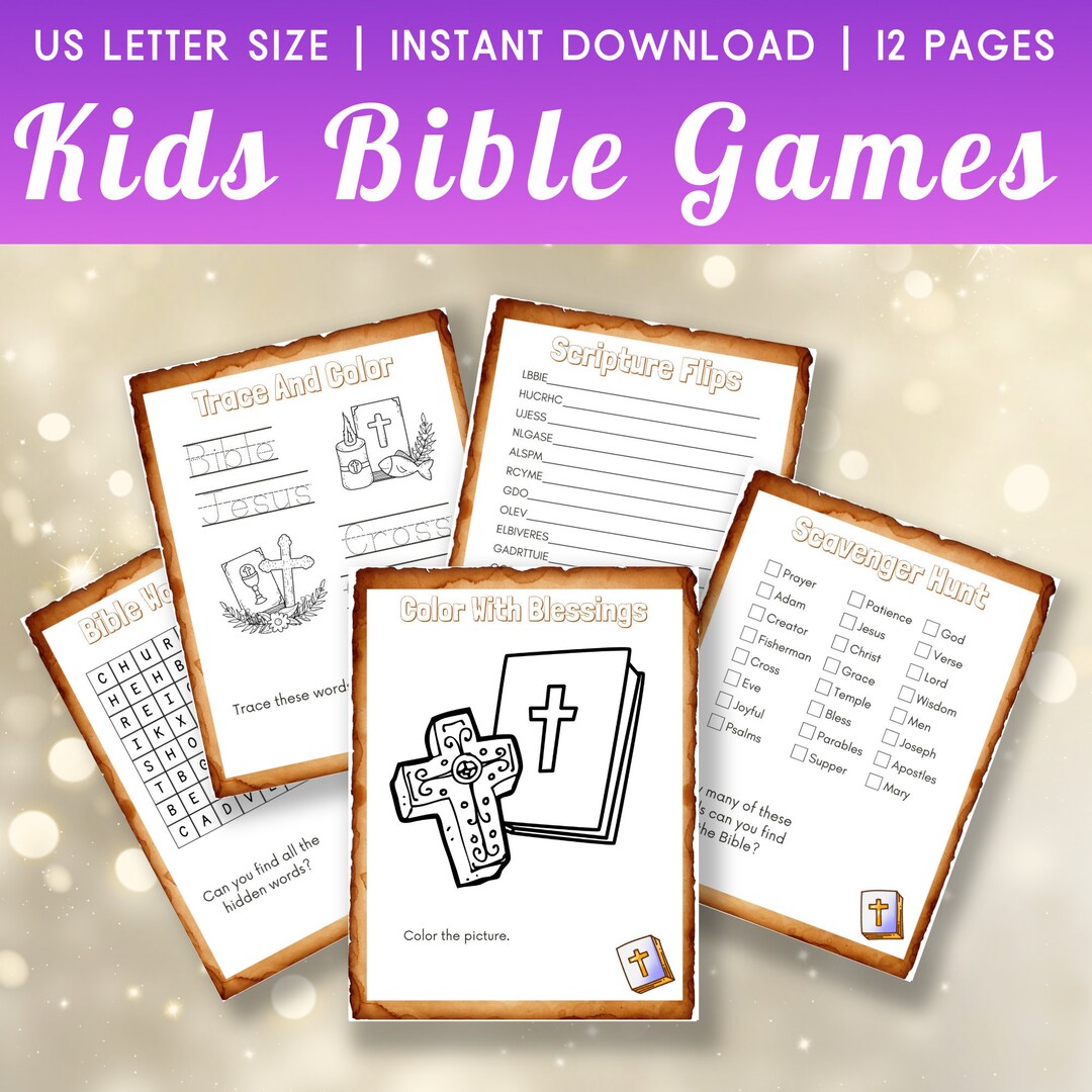 Printable Bible Games for Kids Bible Trivia Game Bible Facts for Kids ...