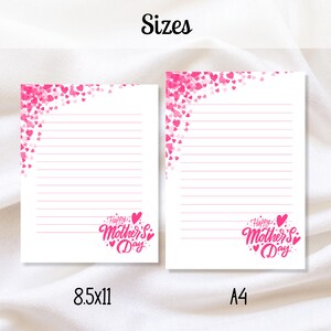 Mother's Day Stationery Printable Notepad Thank You Letter Stationery ...