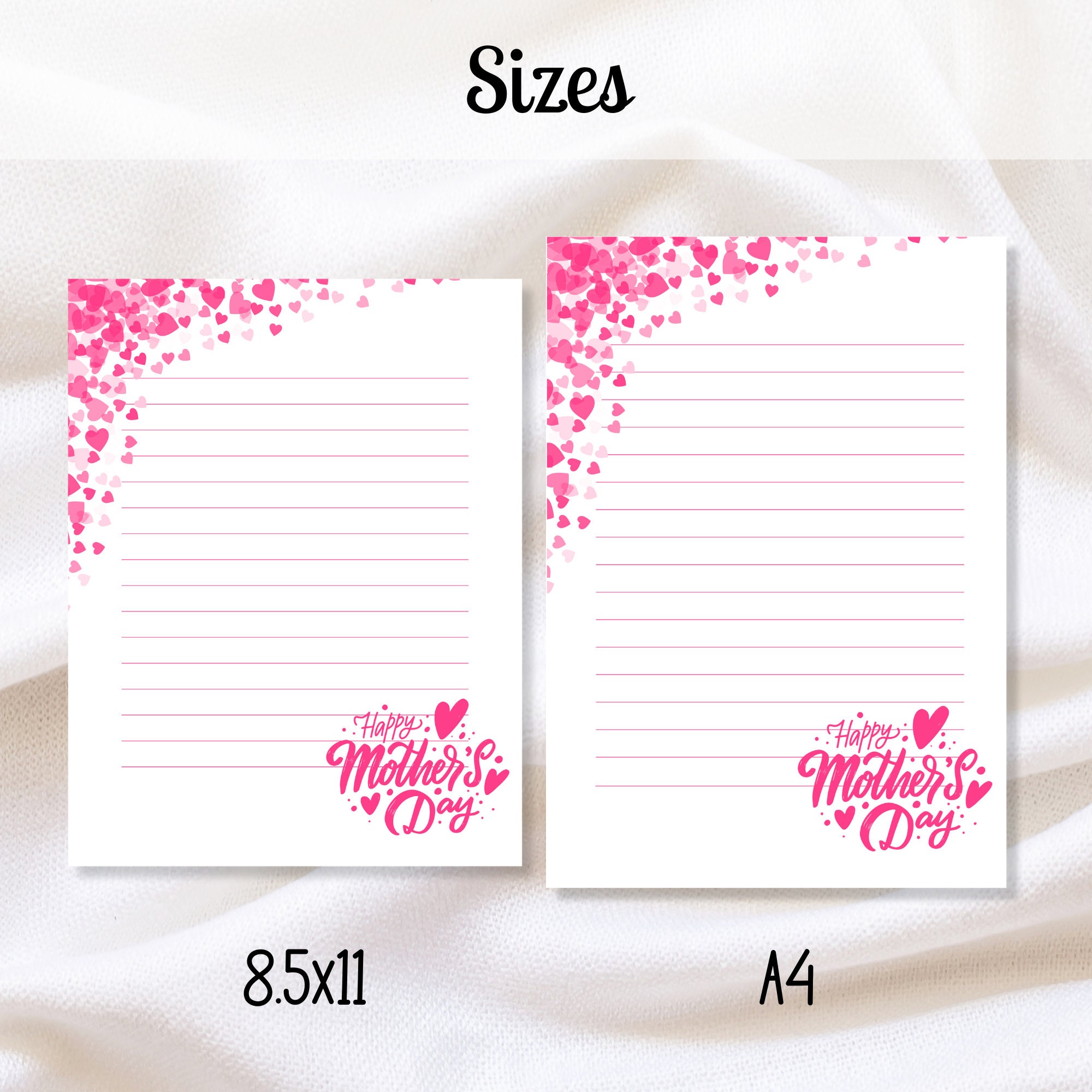 Mother's Day Stationery Printable Notepad Thank You Letter Stationery ...