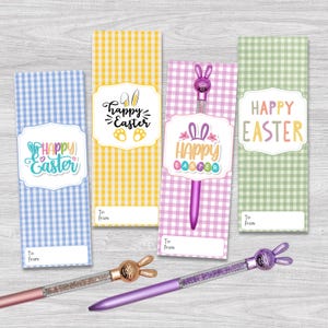 Ostern Stift Bleistift Geschenkhalter 4er-Set Eltern Leckereien für Klasse Geschenk für Mutter von Kind Büro Geschenk Set Lehrer Geschenk Hübsche Osterkarten