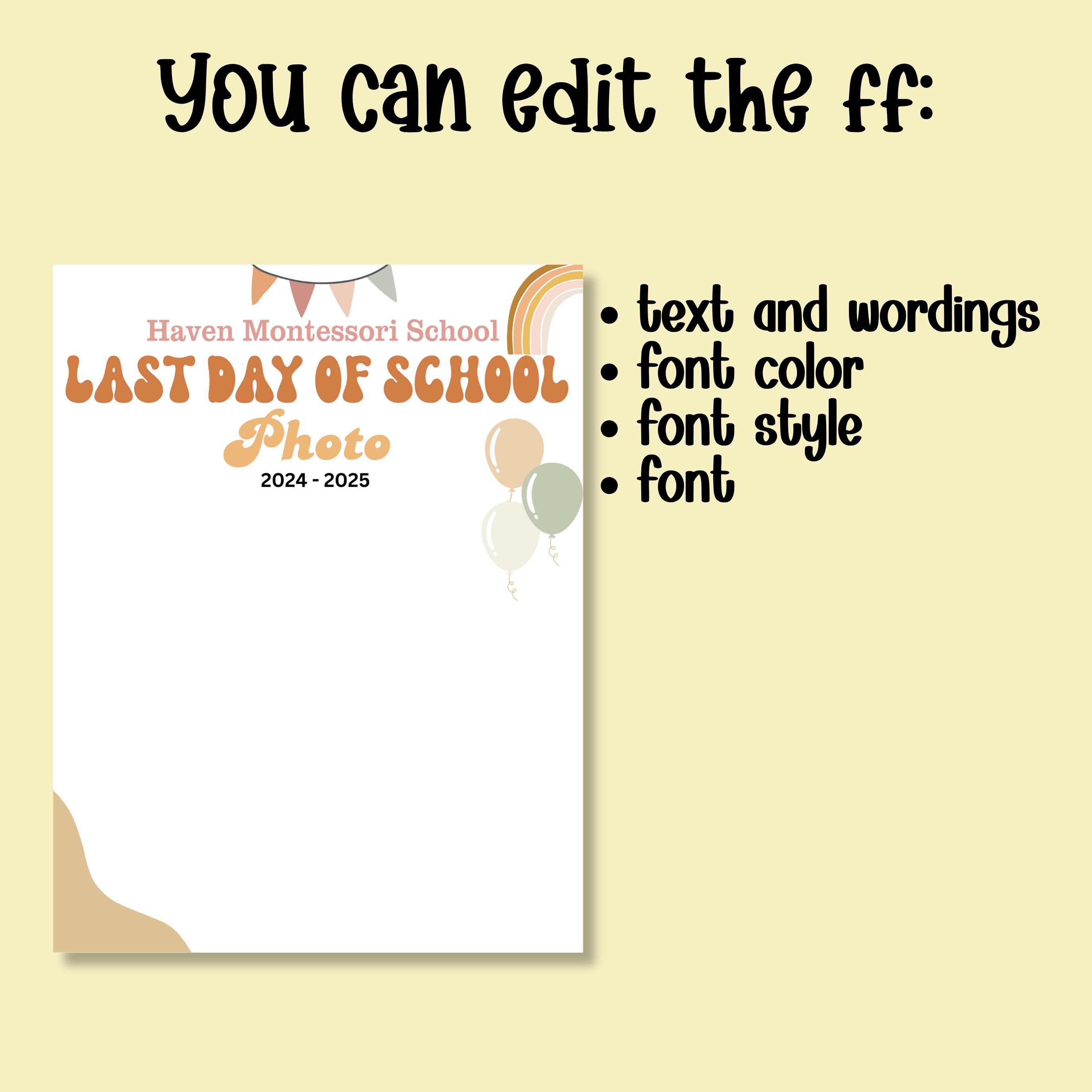 End of the Year Printable Autographs Sheet 2024-2025 Last Day of School ...