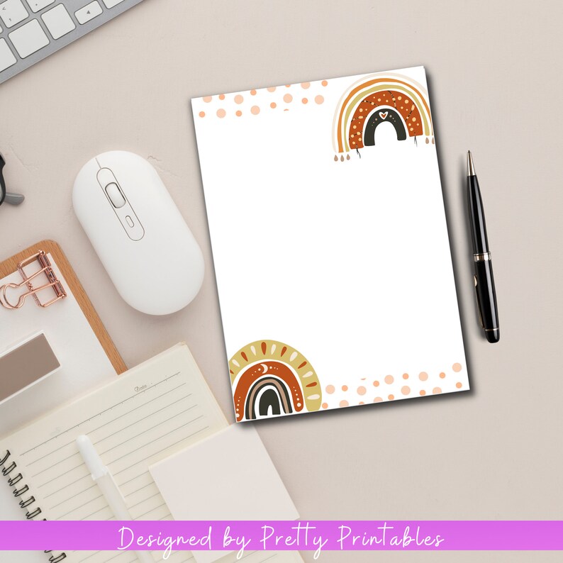 Printable Stationery Paper, Boho Paper, Boho Stationery, Letter Writing ...