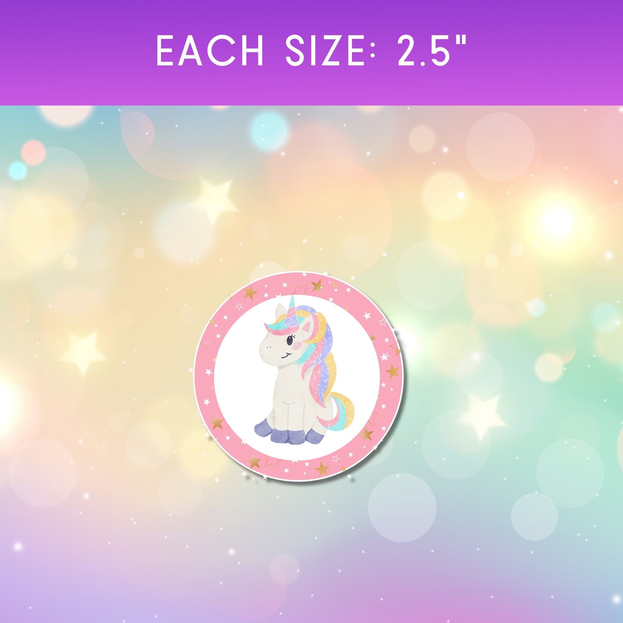 Unicorn Cupcake Toppers Printable Unicorn Cupcake Decoration Unicorn ...