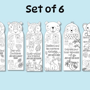 Coloring Bookmarks Kids Coloring Animals Printable Class School ...