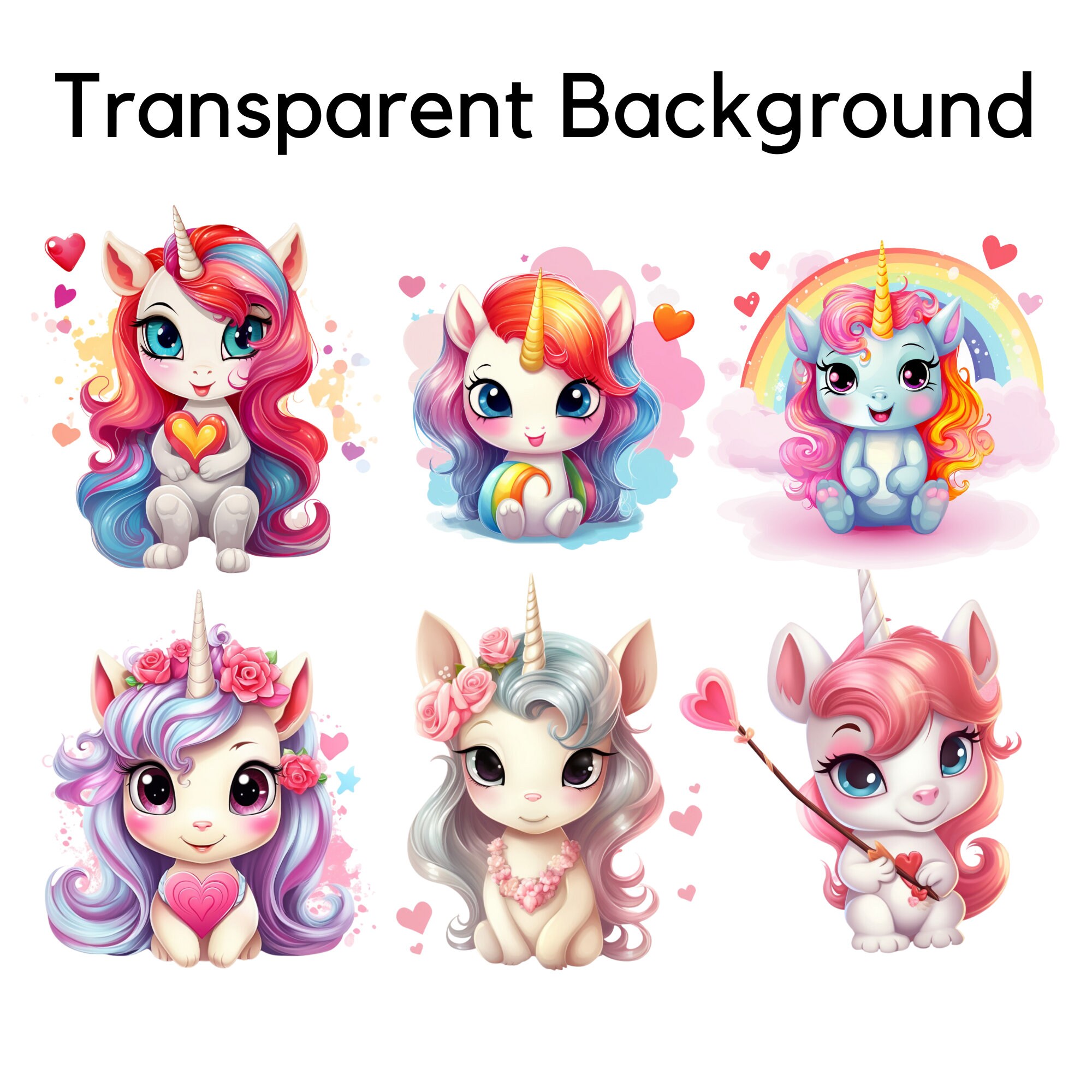 Unicorn Valentines PNG Clipart 40 Transparent Background Unicorn ...