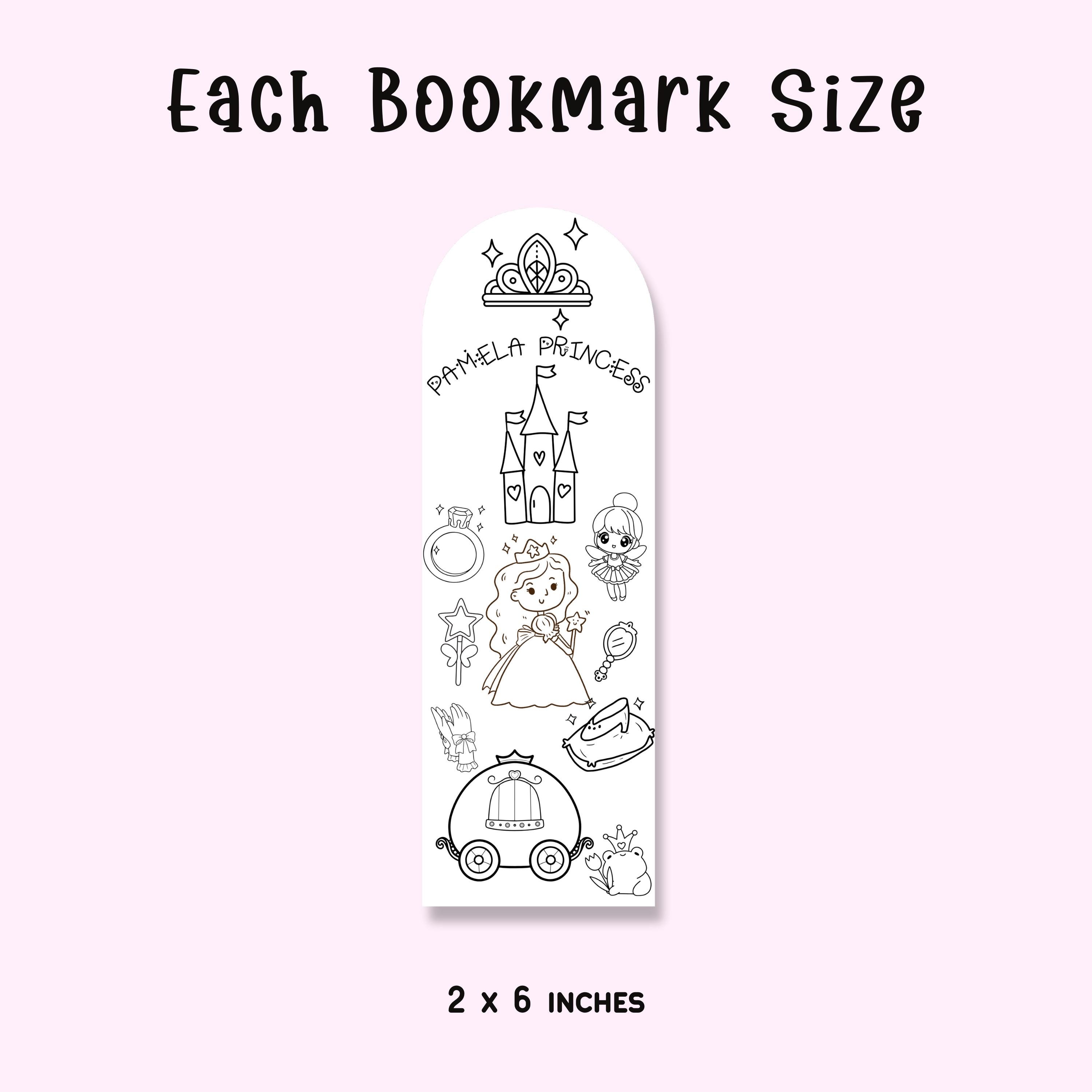 Name Bookmark Colour In Personalized Girls Coloring Bookmarks Color Your Own Name Bookmark for ...