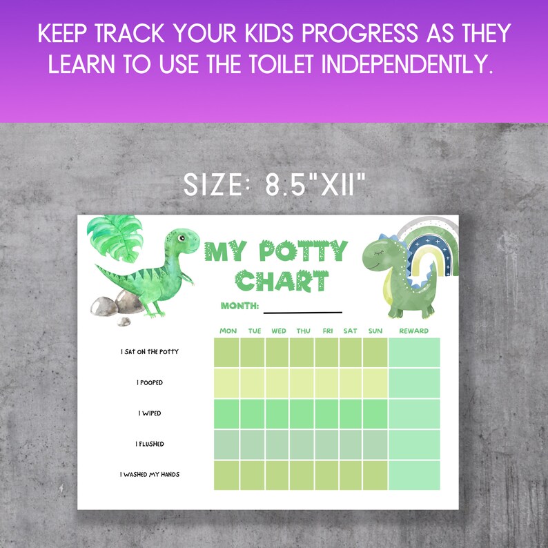 Potty Training Chart Printable, Potty Training Chart Boy, Reward Chart ...