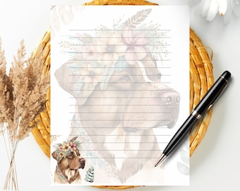 Dog Stationary Printable Dog Stationery Animal Stationery Animal Stationary  Set Animal Notepad Thank You Letter Stationery Bundle