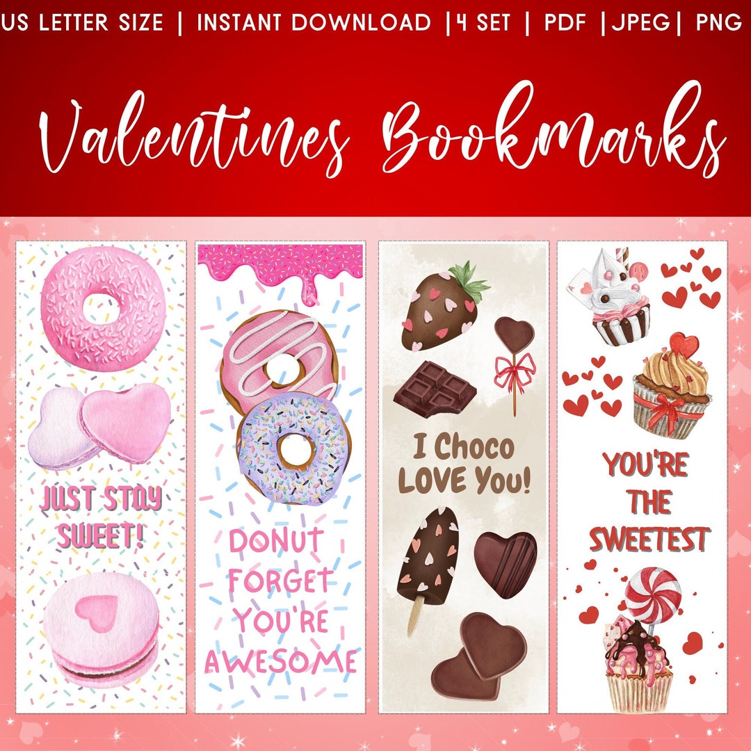 Valentine’s Day Bookmark Love Bookmark Reading Gift for Book Lover ...