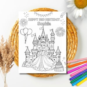 Coloriages de princesse Coloriages d'anniversaire de princesse Coloriages d'anniversaire de princesse