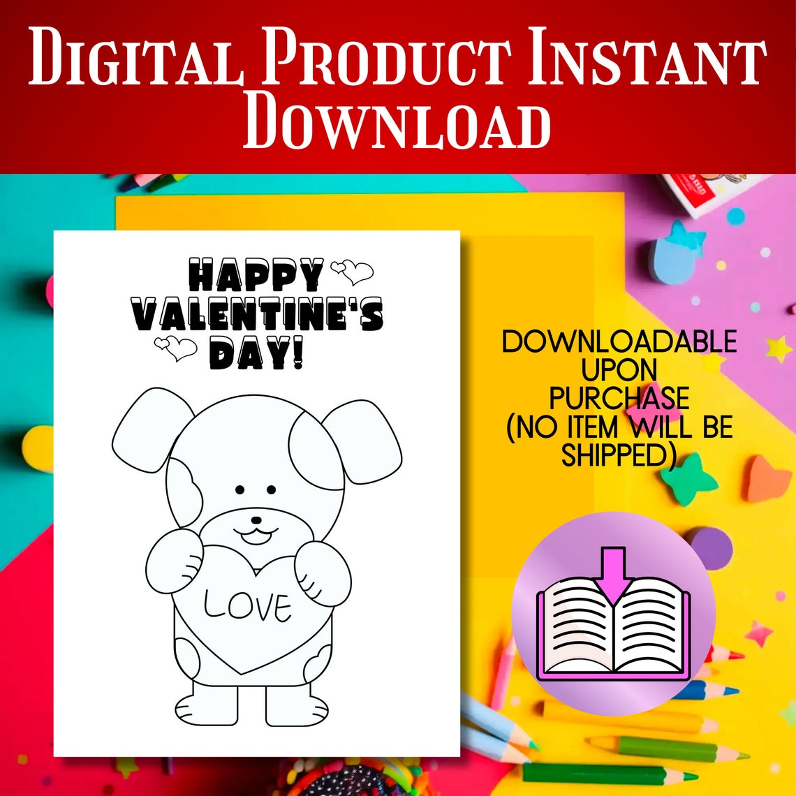 Valentine Coloring Pages for Kids Toddlers Preschool Coloring Book ...
