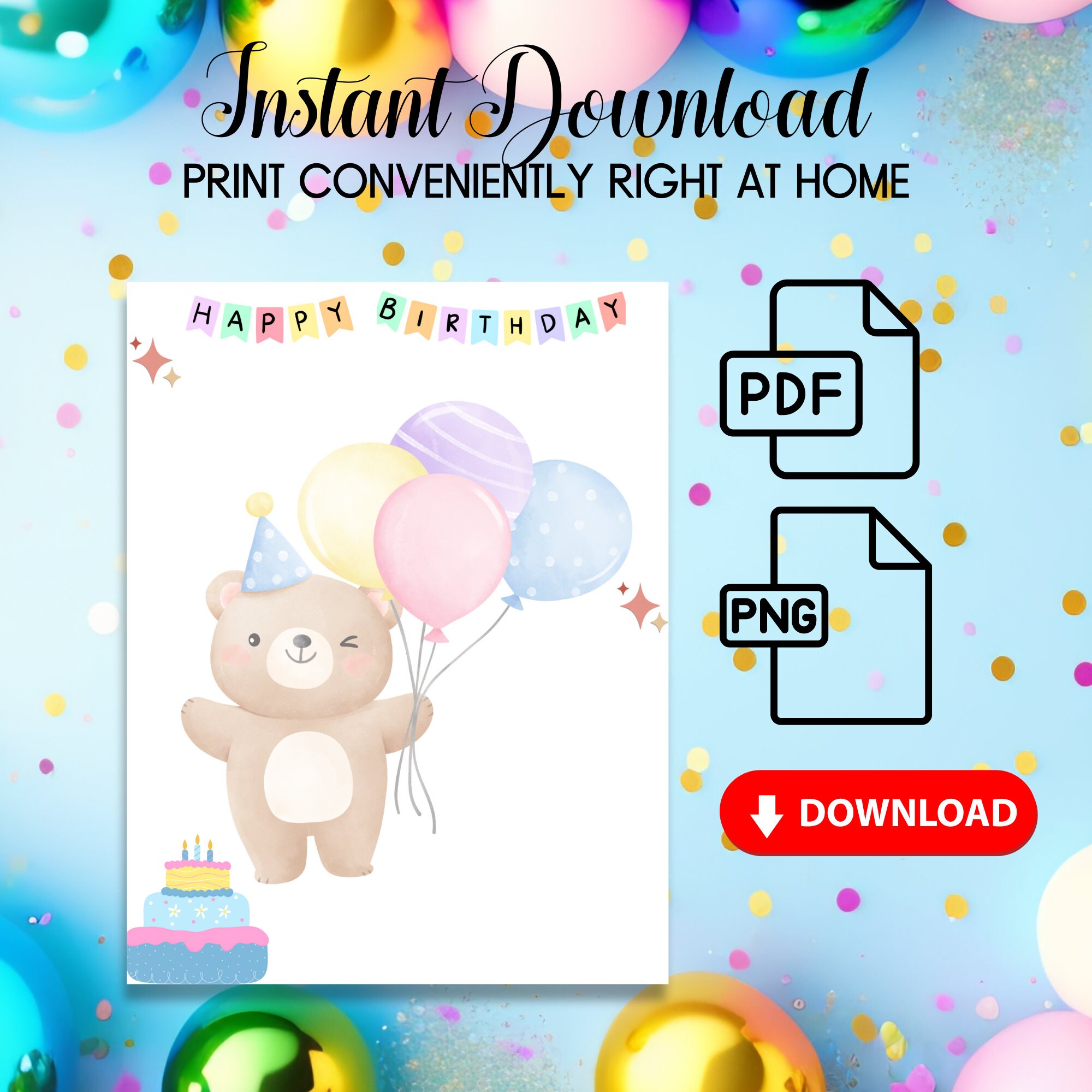 Happy Birthday Stationary Printable Birthday Stationery Birthday ...