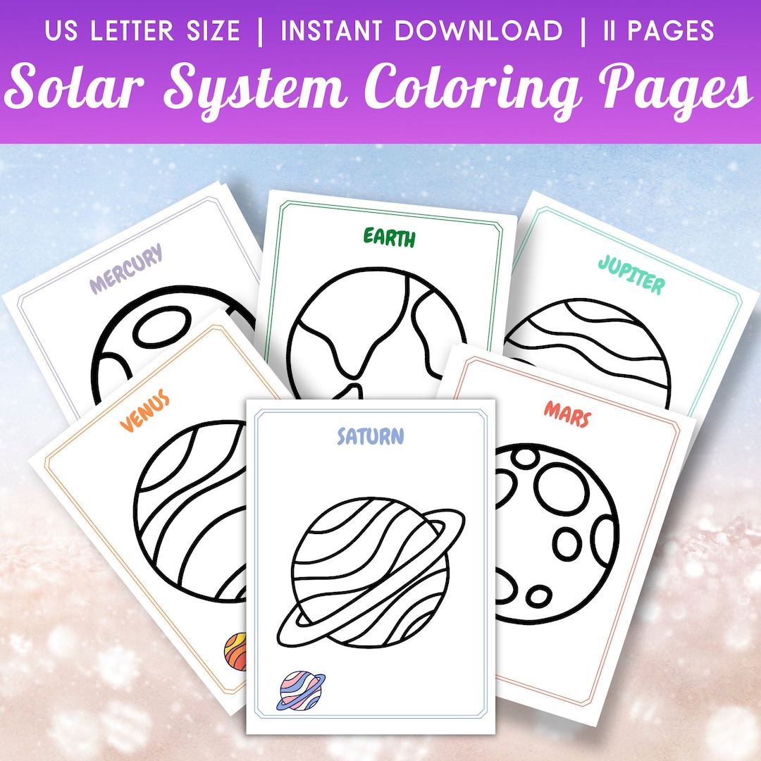 Solar System Coloring Page Coloring Pages for Kids Learning Activity ...
