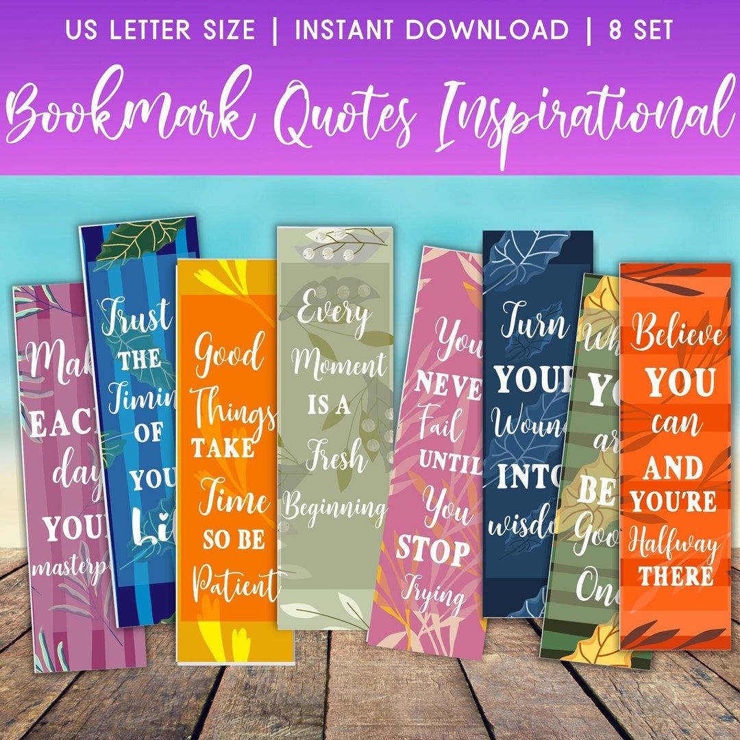 Printable Motivational Bookmarks Motivational Quotes Positive