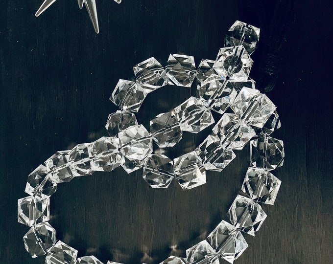 Luxurious Crystal Bead Garland with Stylish Black Tassels | Decorative Home Accent