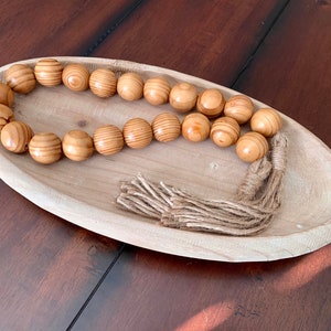 Bohemian Home Decor: Wooden Bead and Tassel Garland