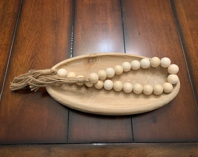Boho Wood Bead Garland: Versatile and Stylish, with Delicate Tassels
