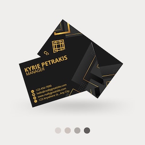 Stylish Gold Business Card, Glossy Metallic Finish, Executive Card Holder, Classic Design, Professional Touch, Professional Networking