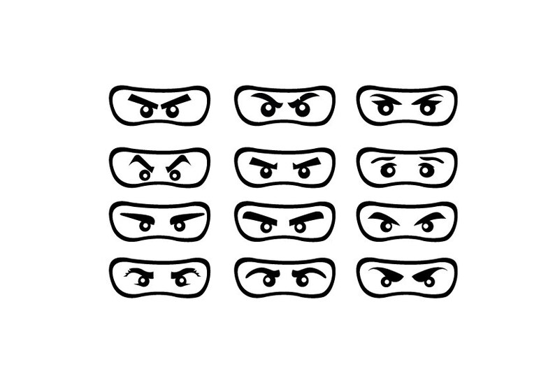 Ninja Eye Mask PNG PDF Etsy